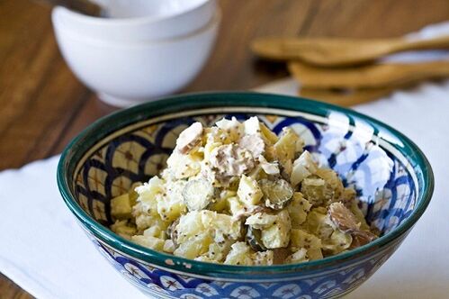Receita de ensalada durante unha dieta proteica
